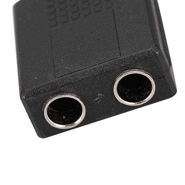 6,35 mm Mono Stik Han Til 2 x 6,35 mm Mono Jack Lydadapter