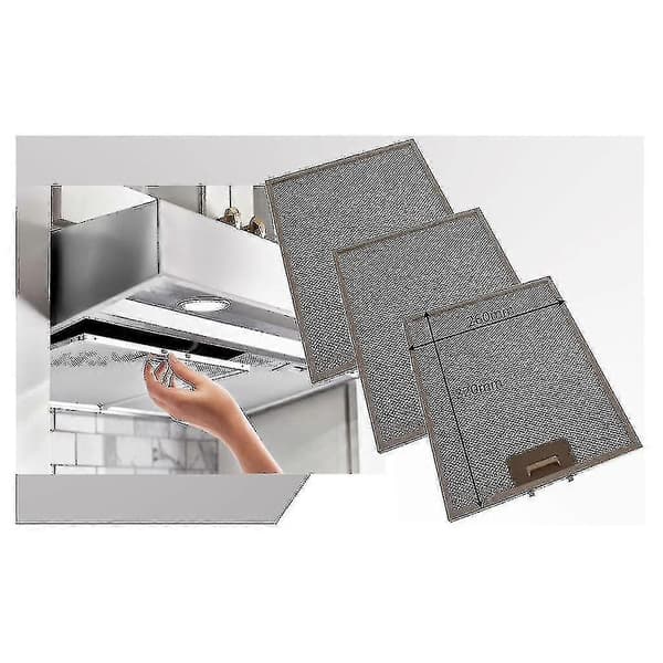3 X Spisar 320 X 260 Mm Metal Emhætte Fedtfilter -gt