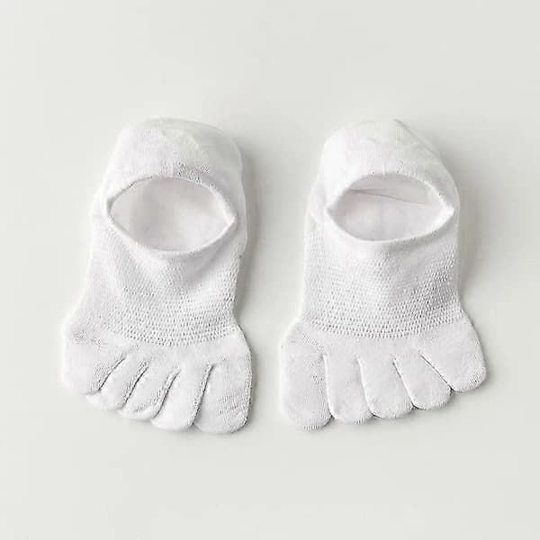 Women's Cotton Toe Socks, Summer, Soft, Breathable, Invisible Socks, Thin Boat Socks 1/ White One size