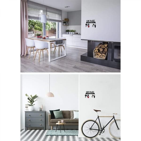 Sort nøgleholder, hjemmevægsorganisator, krog holder