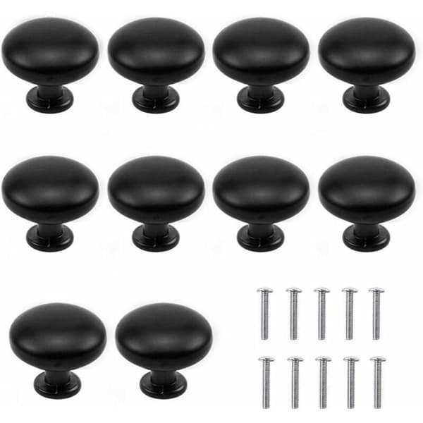 10 stk sorte skuffehåndtag 30 mm møbelknopper skuffeknopper