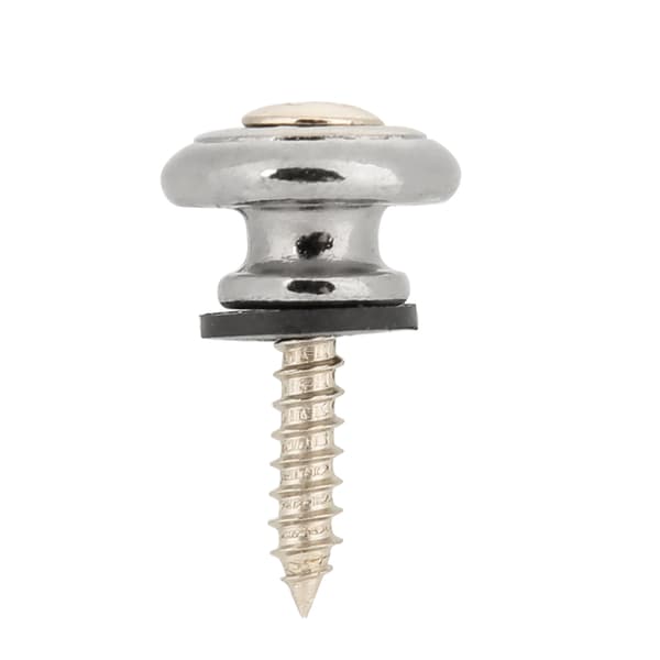 10 Pcs Guitar Strap Lock Button Metal End Pin with Screw for Ukulele Electric Bass (Silver)