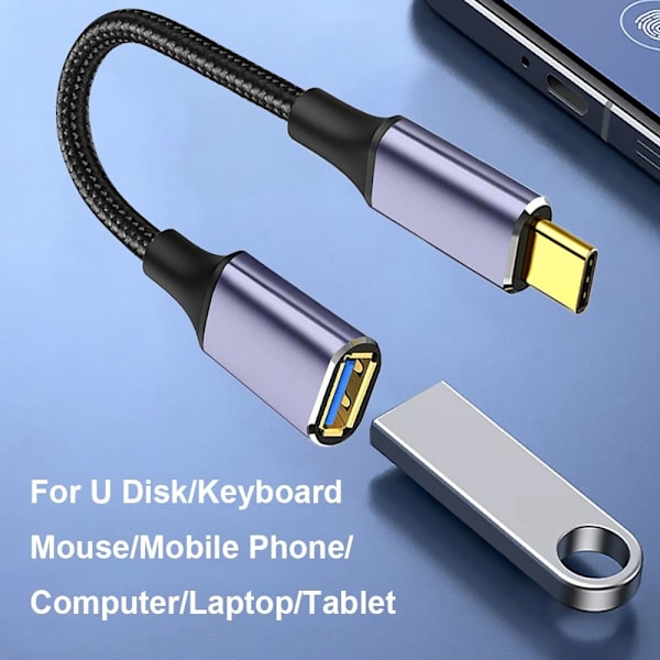 Typ-C–USB 3.0 A -jatkokaapeli 1,5 m