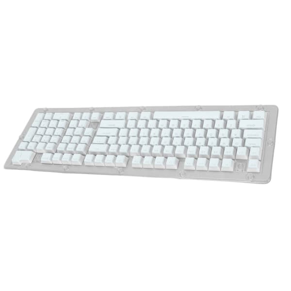 Keyboard Keycaps 130 Keys OEM Height PBT Pudding Double Layer Two-Color Injection Translucent DIY Keyboard Keycaps Blue