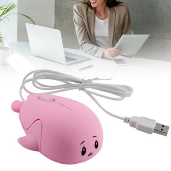 Tegneserie Kablet Mus Multifunktionelt Ergonomisk Design Innovativ Sød USB Computermus til Computer Laptop Skrivebord