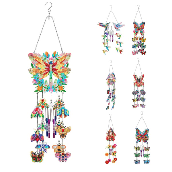 DIY Diamond Painting Wind Chime Kit Sturdy Charming Decorative Props for Balcony Patios