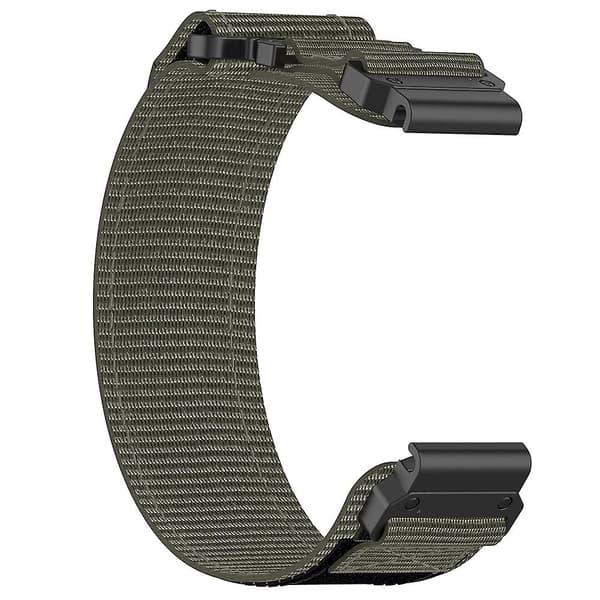 Nylonranneke tarranauhalla Garmin Fenix 7X/7X Pro/Instinct 2X/QuickFit 26mm - Harmaa Grey Garmin Fenix 7X