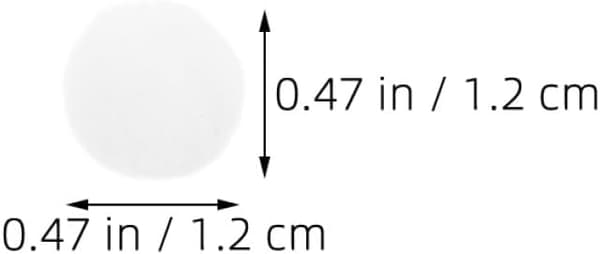 200 hvide polyester pomponer 12 mm små håndværkskugler DIY kunstforsyninger