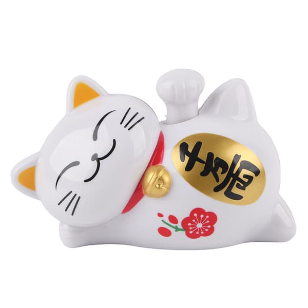 Cute Solar Powered Waving Lucky Cat for Car Decoration (#2)