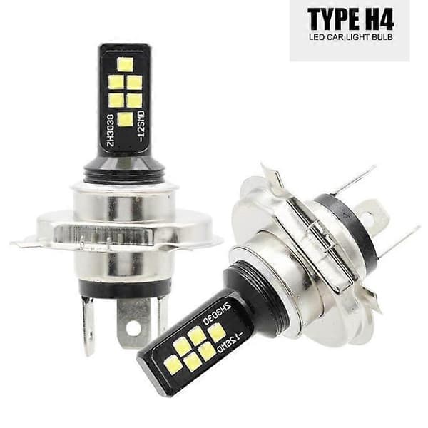 2 pcs H4 LED Headlight Bulbs Kit High Low Beam 220w 60000lm Super Bright 6000k White