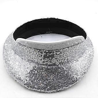 Baskerhatt Glittrande Kapten Hatt Speglad Sjömanshatt för Musikfestivaler Glittrig Speglad Kapten Hatt Mångsidig Silver Silver Silver