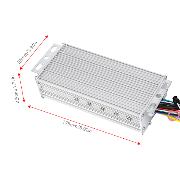 Vedenkestävä LCD-näyttöpaneeli Sähköpyörä E-pyörä Scooter Harjaton Ohjainsetti (1000W36V)