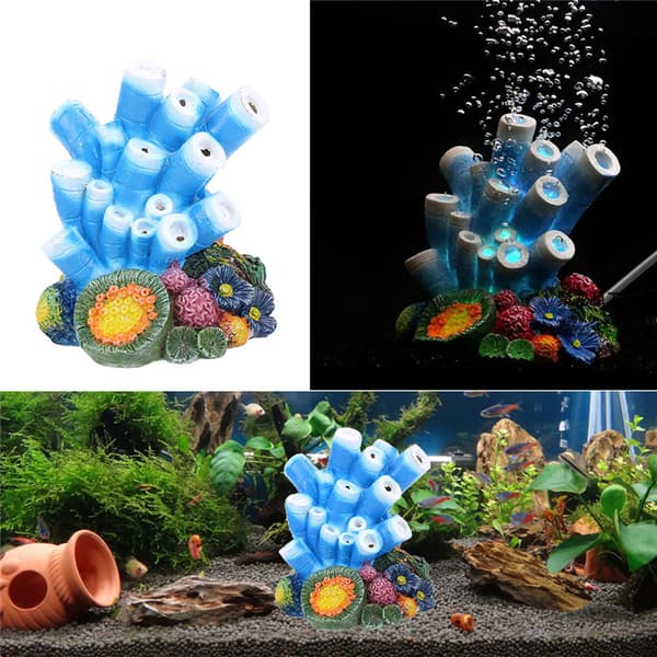 Polyresin Cube Habitat Akvarium Dekorasjon Liten 13 x 14 cm