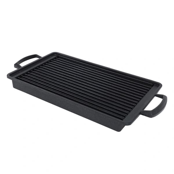 Mini BBQ-grill i aluminiumlegering, rask jevn oppvarming, multifunksjonell kullgrill for hjem, camping, piknik 23,5 x 14,5 cm