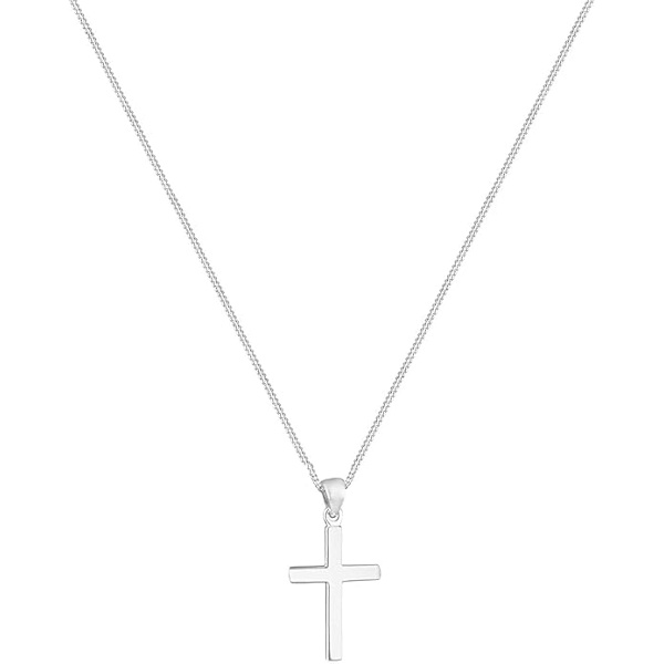 Dame Kors Vedhæng Halskæde Religiøs Basic 925 Sterling Sølv
