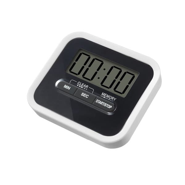 Digital Timer Magnetisk Portabel Högt Larm Tålig För Kök Matlagning Bakning Black white