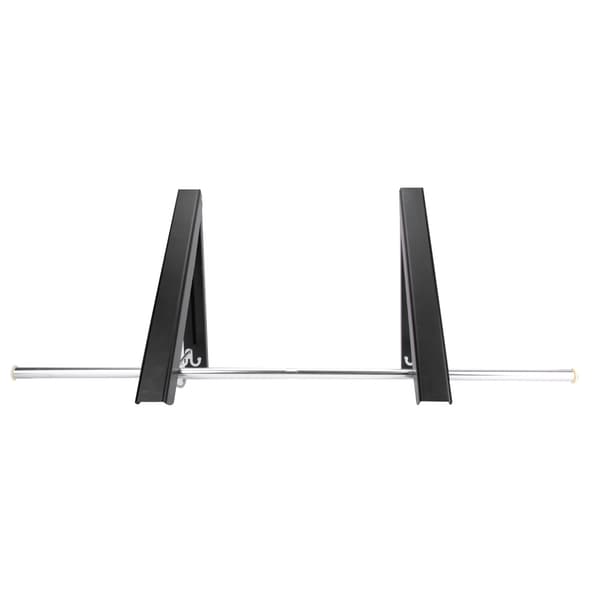 120 cm Rod, Space Aluminum, Double Mount, Retractable Clothes Hanger, Balcony, Foldable Drying Rack, Black