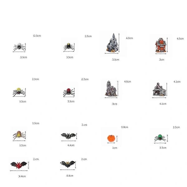 2025 Halloween Resin Decoration Artificial Spiders Bats Pumpkin Miniature Decorative Accessories