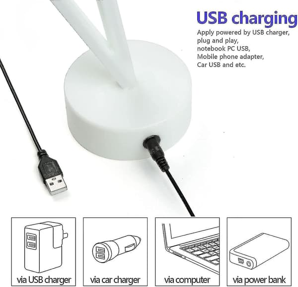 Neonljusskylt för sovrum - Batteri- eller USB-driven LED-nattlampa - Ljusskylt för jul