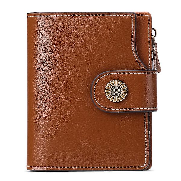Small Leather Wallet, Bi-fold, Compact RFID Bling Small Ladies