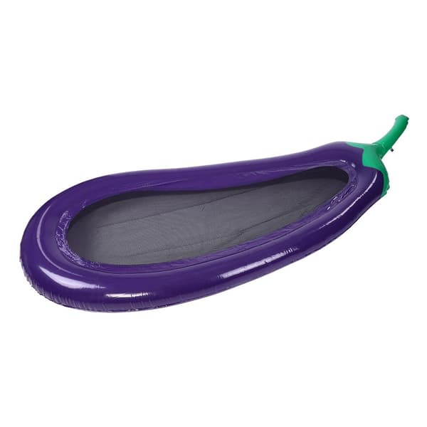 PVC Air Mattress in Eggplant Shape, Floating Bed for Pool and Beach