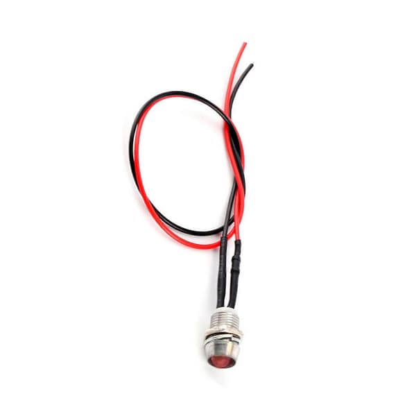 4 stk 12V 8mm LED Panel Pilot Dash Varsellampe Indikatorlampe Bil Van Rød
