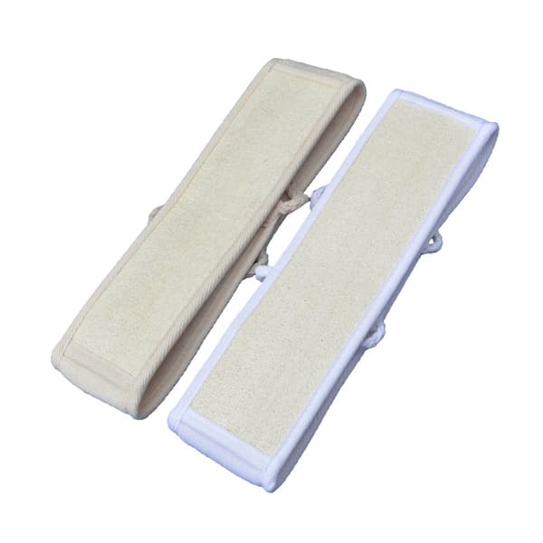 Beige Bath Strap Scrubber, Organic Exfoliator, Massage