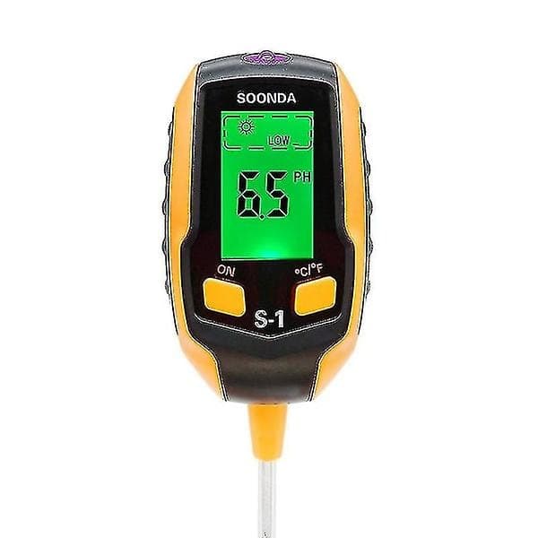Mullan pH-mittari 4 in 1 Maaperätesteri Kosteus Digitaalinen Testi
