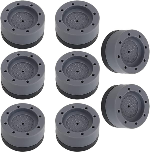 8 stk Anti-vibrasjonsmatter for vaskemaskin Runde puter