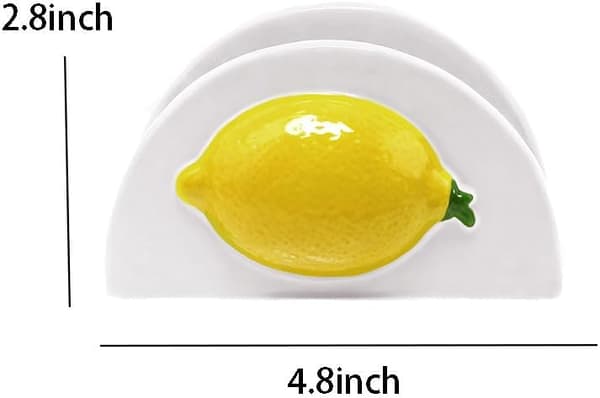 Servietholder, keramisk citron lodret silkepapir opbevaringsbakke -