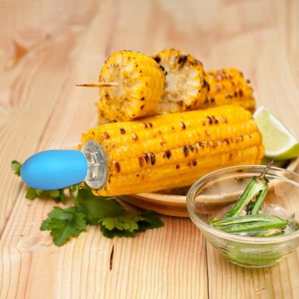 Rustfrie maiskolbeholdere grillgafler spyd mais på kolben for hjemmelaging fest camping