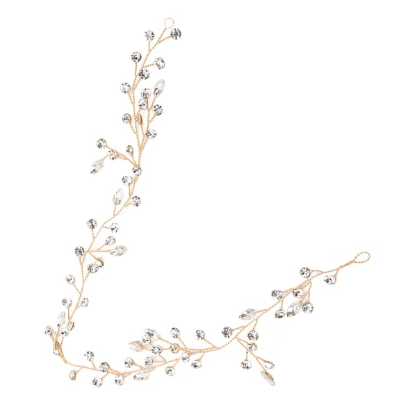 Brudebryllup Rhinestone Hårvin Klassisk Enkel Brudehårstykke Hårtilbehør for kvinner og jenter Gull