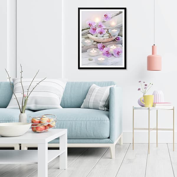Diamantmaling til voksne, blomster 30x40cm fuld 5D diamantmaling
