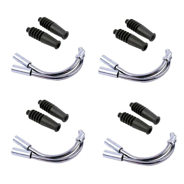 8 Pcs Bicycle Brake Noodles with Rubber Boots for Road and Mountain Bikes