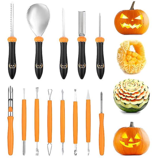 13 stk Halloween Græskar Udskæringssæt til Halloween Dekorationer