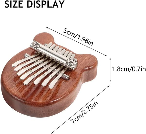1 st (Träbjörn) 8-tangenters Kalimba, Limba, Barninstrument
