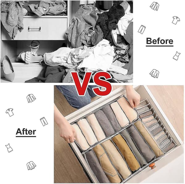 2023 - 2 stk Jeans Organizer Opbevaringsskab Bukser Foldbare