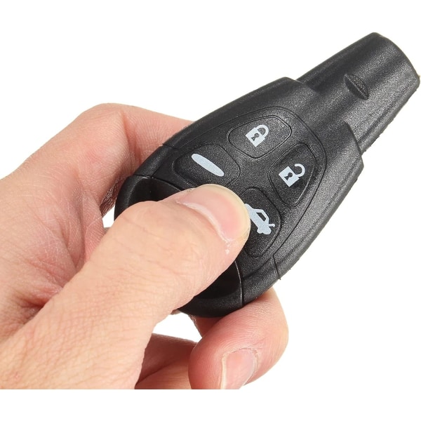4-knappar Bil fjärrkontroll Nycklel nyckelfodral, bilnyckel ska falla ersättning med blad kompatibel för Sa-ab 93 95 2003-2011 (LTQSAAM433TX)