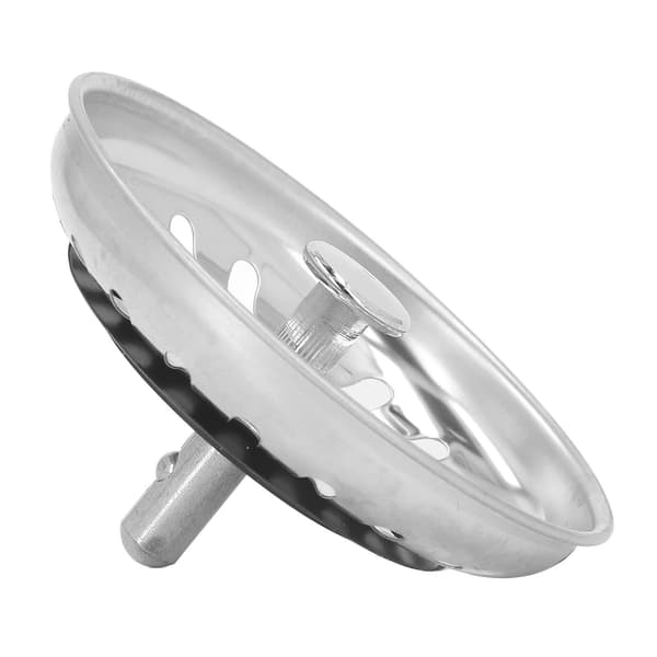 Sink Basket Strainer Replacement Thickened Stainless Steel Sink Strainer with Bottom Plug for Home