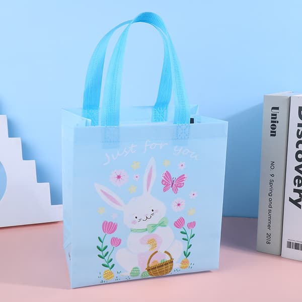 8-pack Easter Gift Bags with Handles, Candy Bags, Non-woven Fabric Easter Bags for Gift Wrapping, Easter Party Supplies