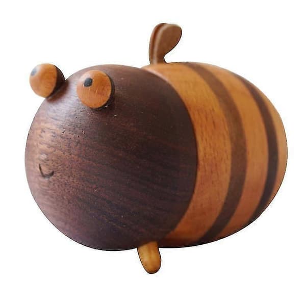 Toothpick Holder Large Capacity Easy Access Hole Design Wooden Bee-shaped Toothpick Holder Friend Gift