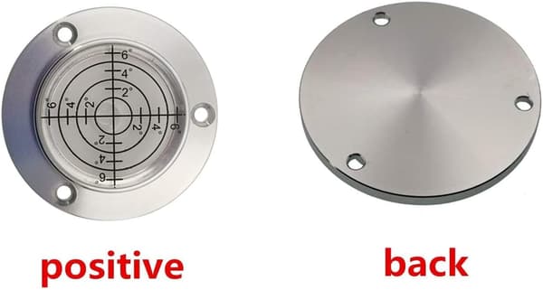 50 x 9 mm Cirkulær Boblelibelle med Hul Aluminiumlegering Høj Præcision