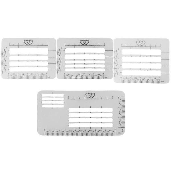 4 stk. \"Multi-in-one\" adresse-maler, sy-mal, studenter, brevpapir-konvolutt-mal
