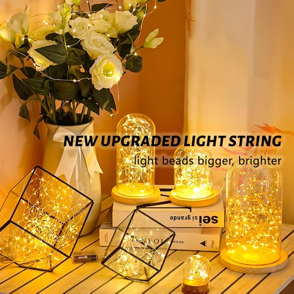 Battery Operated String Lights 1-pack 5 Meter 50 LED Mini Battery Operated String Lights Twinkle Lights Mason Jar Lights Waterproof Firefly Lights DIY
