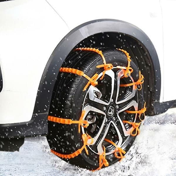Snow Chains 10 pcs Tire Chains Car Safety Chains Vehicle Non-Slip Snow Chains Emergency Snow Chains [DB]