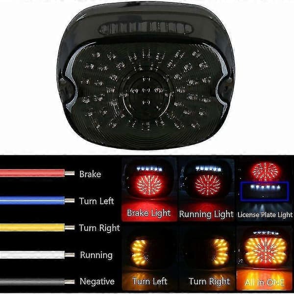LED-baglygte til motorcykel, specialudgave, multifunktionel LED-baglygte med blinklys til Harley-Davidson [DB]