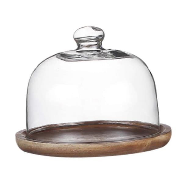 Glasklokke Kagefad med Base til Restauranter, Bryllupper, Fødselsdage - Holdbart Serveringsfad, Elegant Display til Festligheder