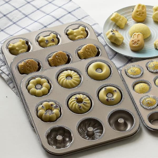 Munkform Bagel Bageform Non-stick Egnet Kompatibel med Kager, Småkager, Bagels-