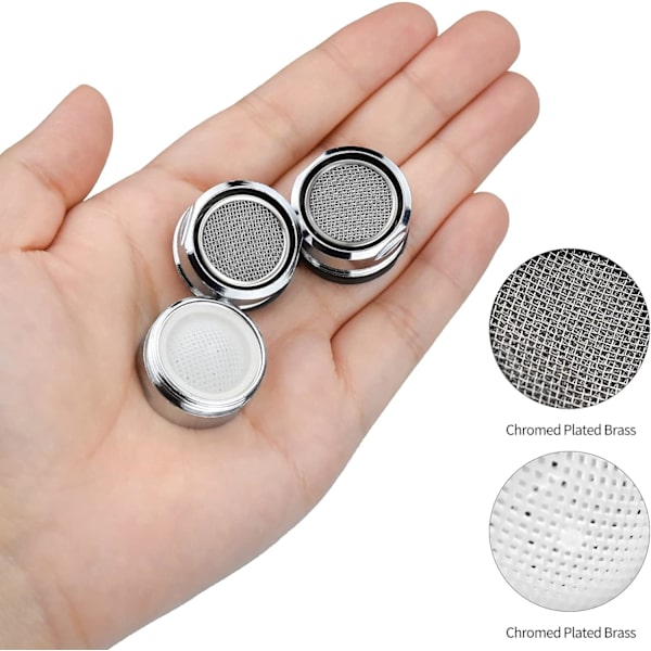 Silver (O.D. 24MM) - Set med tre ventilmunstycken, köksventilmunstycken
