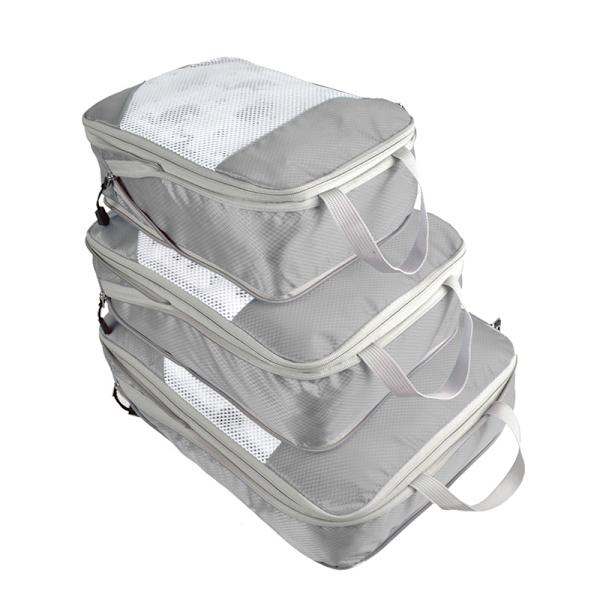 Organisationsset för Resväskor - Packkuber för resväska / Set med 3 st Grå Grå Grå